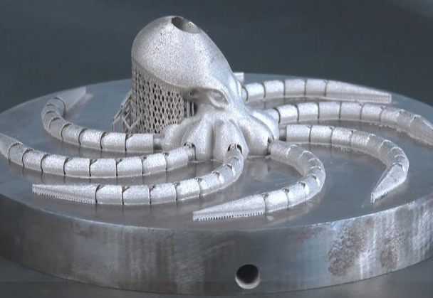 3D printing metal - metal printing case show small octopus